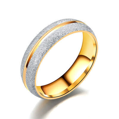 

Fashion Romantic Scrub Ring Couple Ring Titanium Steel Ring Couple Ring