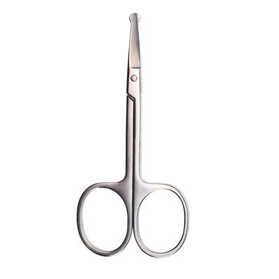 

Stainless Steel Mini Portable Round Nose Hair Scissor Beard Eyebrow Cutter