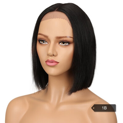 

Noble Human Hair Lace Front Wigs For Women Brazilian Remy Hair Straight Short Bob Wig Pre Plucked Black Brown wig free shipping