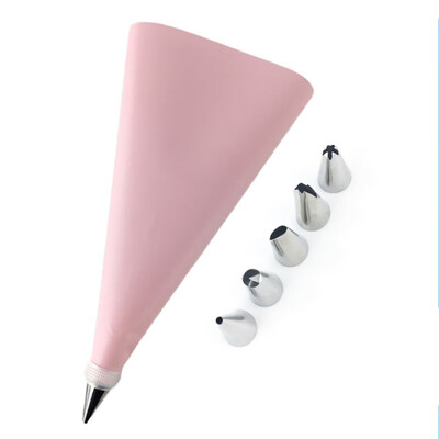 

12 inch Cake Piping Tips Decorating Mouth Set 8 Piece Set cream squeezed Stainless Steel Baking Nozzle Tool6 head flower mouth