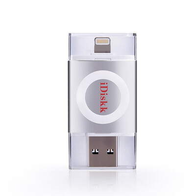 

iDiskk Pendrive Multifunction USB Flash Drive 30 Memory Stick Fingerprint Unlock Metal Pen Drive for ApplePCiPad 2 in 1 64G