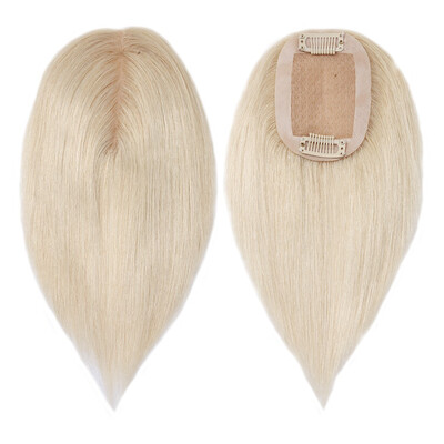 

Remy Human Hair Topper One Piece Clip in Toppers Extension Straight Real Mono Top piece Hair Piece for Thinning Hair Repair bald