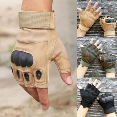 

Mens Tactical Half Finger Gloves Army Military Fingerless Combat Outdoor Cycling