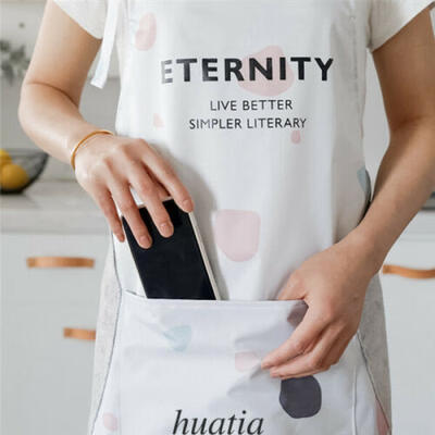 

Terrazzo Men Women Solid Cooking Kitchen Restaurant Bib Apron Dress with Pocket