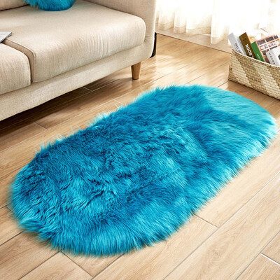 

Faux Sheepskin Fur Area Rugs Soft Fluffy Wool Carpet Bedroom Living Room Mat New