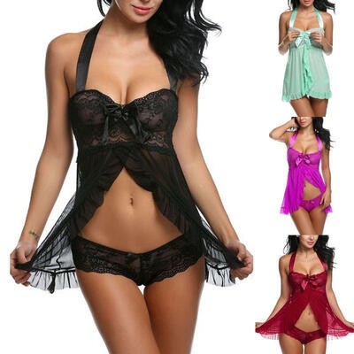 

Sexy Lingerie Sleepwear Lace Women&39s G-string Dress Underwear Babydoll Nightwear