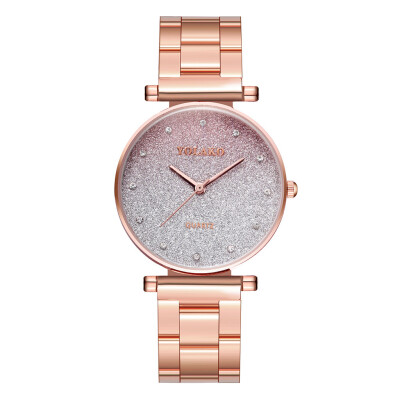 

Women Watches Gradient Frosting Dial Ladies Quartz Wristwatch Business Alloy Strap Casual Clock Dress Gift Relogio Feminino