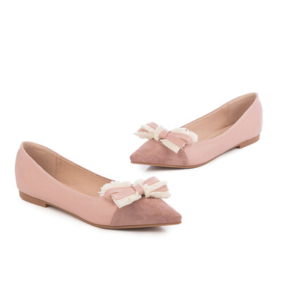 

21-1 European&American style fashion professional OL womens shoes flat with suede shallow mou