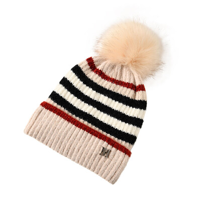 

Gobestart Fashion Women Keep Warm Winter Casual Knitted Hat Wool Hemming Hat Ski Hat