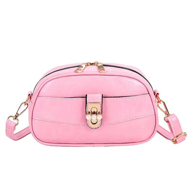 

Fashion Women Imitation Pearl Twist Lock Faux Leather Crossbody Shoulder Bag