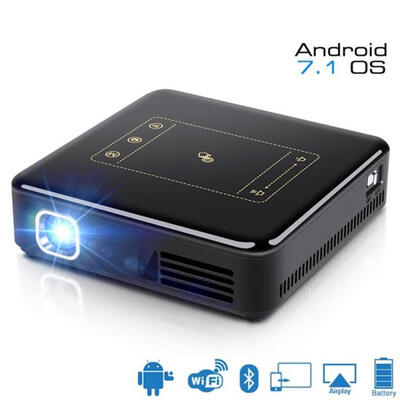 

150 ANSI Lumens DLP Projector Android 71 Bluetooth 40 Mini Projector Full HD 4K For Home Theater 300 Inch Beamer