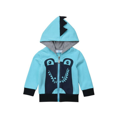 

New Kids Boys Girls Shark Hoodie Zip-Up Coat Sweater Jacket Sweatshirt Costume