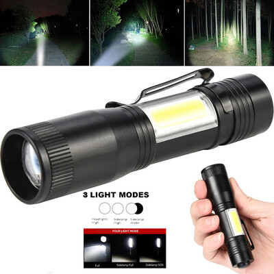 

Saidsome Outdoor Portable Mini Flashlight Q5 COB LED Torch Lamp Penlight AA14500 flashlight lamp