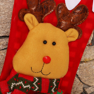 

Tailored Happy New Year Christmas Stocking Sock Candy Gift Bag Xmas Tree Hanging Ornament