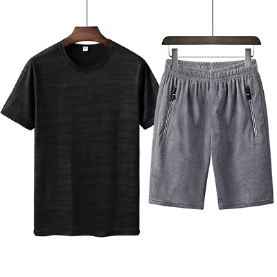 

Toponeto Mens Summer Leisure Fashion Printing Plus Size Short Sleeve Shorts Sports Sets
