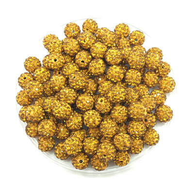 

100PcsLot 10mm Disco Acryl Bead mixed Gradient Change Colorful Crystal Shamballa Beads