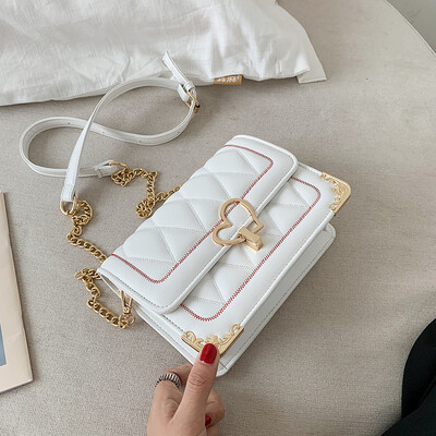 

Girls small bag new Korean fashion rhombic chain shoulder slung small square bag tide