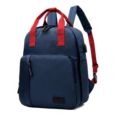 

Tailored Lady Oxford Cloth Shoulder Bag Out Handbag Travel Bag Mummy Bag With USB Socket