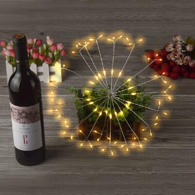 

150120 100LED Fireworks Lamp 8 Modes Dimmable Christmas Decorative Twinkle Starry Fairy Lights Battery Operated with Remote Tim