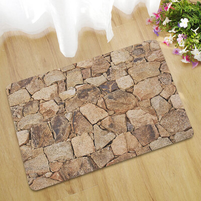 

Gobestart Fake Tile Bricks Mat Bedroom Kitchen Floor Pad Non-slip Bath Rug Mat Door Carpet