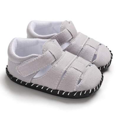 

Baby Boys Sandals for Newborns Canvas Shoes Summer Baby Boys Breathable Anti-Slip Hollow Design Shoes
