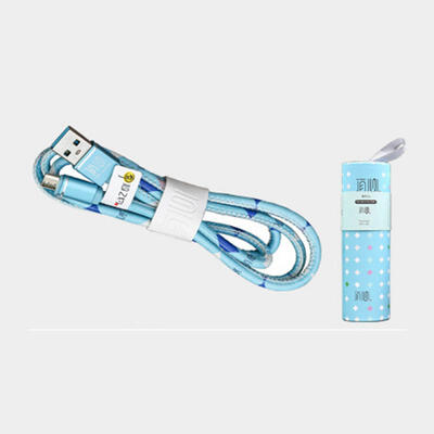 

Micro USB Type C Lightning Cable Fast Charging Leather Mobile Phone Cables For IPhone Android With Paper Tube Packaging-MICRO USB