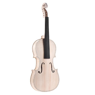 

DIY 44 Full Size Natural Solid Wood Acoustic Violin Fiddle Kit Spruce Top Maple Back Neck Ebony Wood Fingerboard Accessory Tailpi