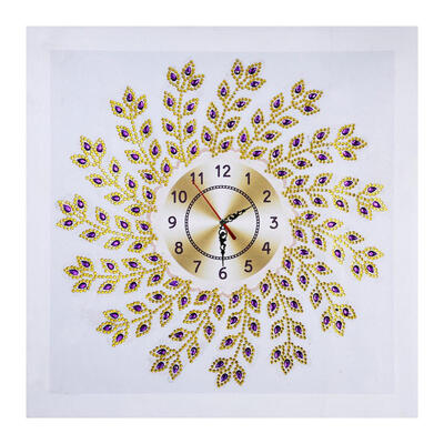 

DIY Special Shaped Diamond Painting Flower Embroider Wall Clock Craft Decor