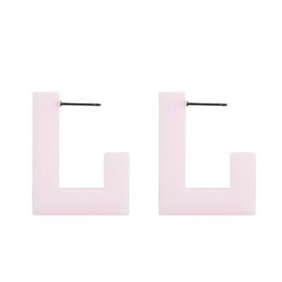 

Hot Sale European And American Style Vintage Resin Acrylic Square Circle Dangle Earrings Big Circle 4 Colors Ear Jewelry