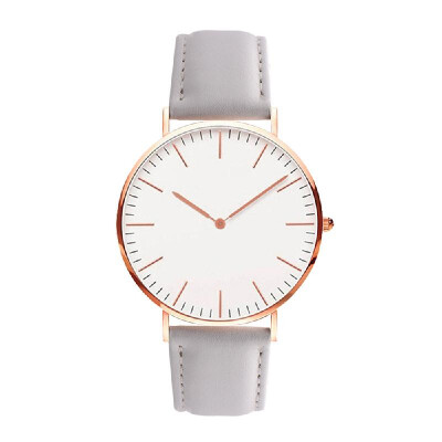 

Men Women Fashion Simple Ultra-Thin Watch Minimalist Casual Leather Band Wrist Watch