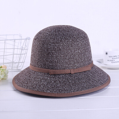 

Summer new collapsible ladies sun hat Korean version sun hat tourism beach straw hat fisherman basin hat wholesale