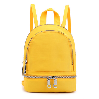 

Mini small backpack womens bag waterproof nylon Oxford cloth solid color shoulder bag multifunctional small canvas