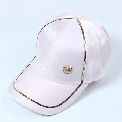 

Korean letter  baseball cap children black leisure sports sun cap man silk cotton sequins curved eaves cap
