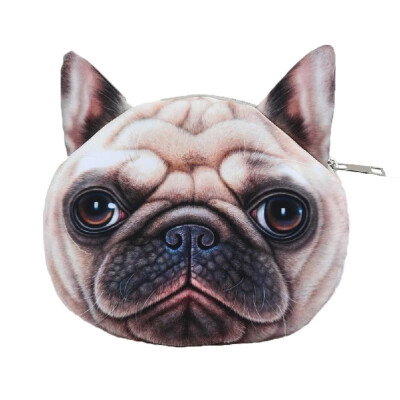 

Cute Fashion Women Crossbody Bag Dog Face Head Animal Print Zipper Closure Small Shoulder Chain Bag Handbag