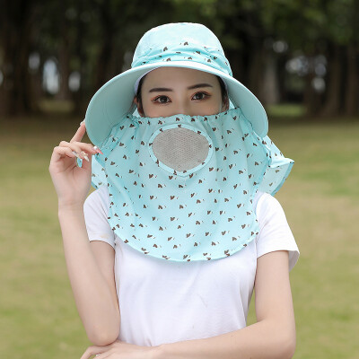 

Summer big along the sun hat woman outdoor sun protection face hat hundred set up UV bike outing sun hat