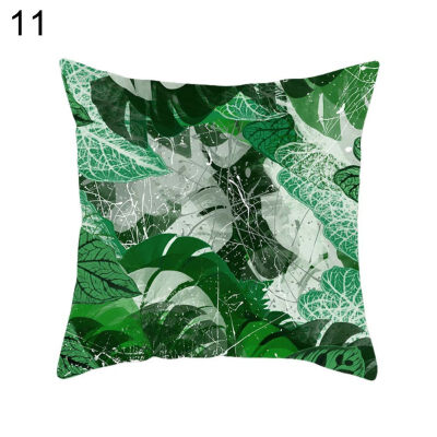 

Tropical Plant Leaf Pillow Case Cushion Cover Sofa Bed Car Cafe Office Decor