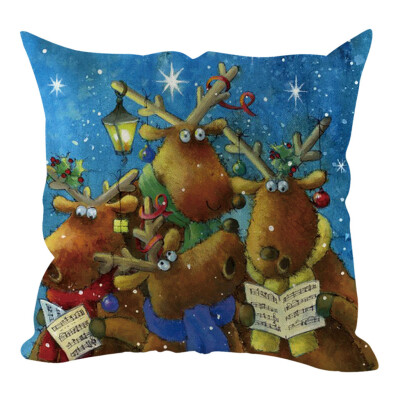 

Tailored Christmas Pillow Cover Pillowcases Decorative Sofa Cushion Cover Home Decoration