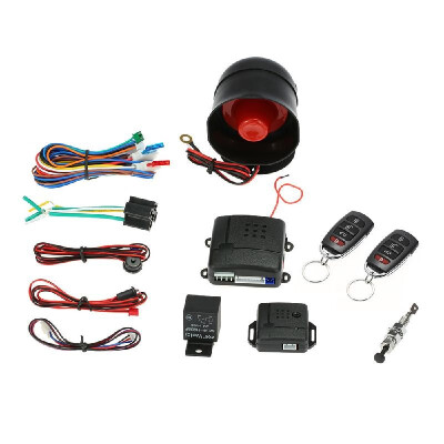 

Universal Car Vehicle Security System Burglar Alarm Protection Anti-theft System 2 Remote