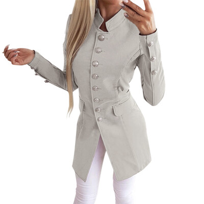 

Toponeto Women Fashion Simple Office Lady Lapel Suit Coat Long-Sleeve Jacket Button Coat