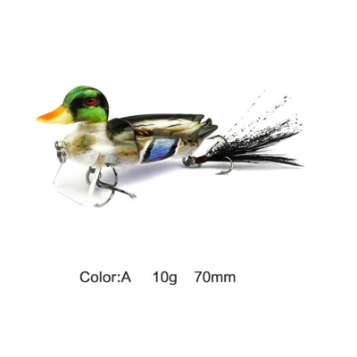 

3D Duck Topwater Fishing Lure Floating Artificial Bait Floating Bait With Hooks Hard Fishing Wobblers Tackle Fishing Accessories