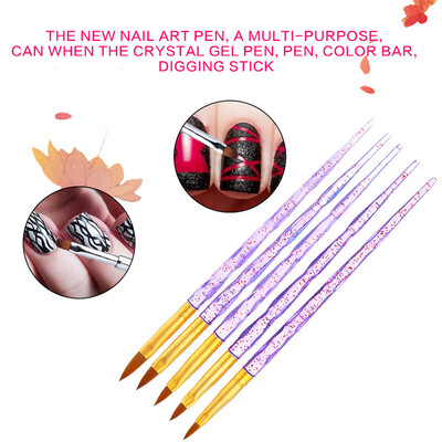

〖Follure〗5pcsNail Art UV Gel Polish Design Dot Painting Detailing Pen Brushes Tool Set