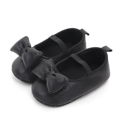 

New born Cute Princess Baby Girls Soft Crib Shoes Prewalker Soft Sole Moccasin Bowknot Shoes 0-18M