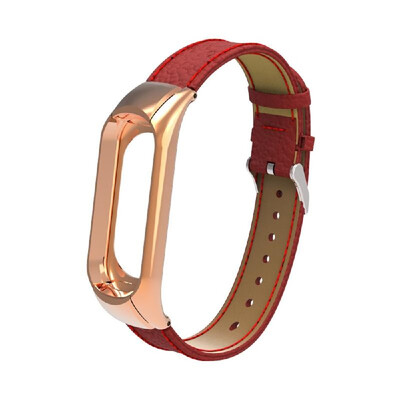 

Replacement Wrist Strap for Xiao-Mi Band 34 Universal Leather Wrist Straps Brown