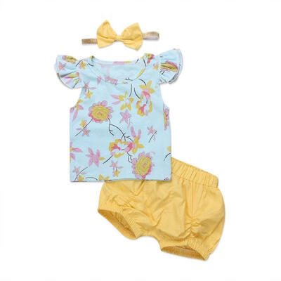 

Newborn Kids Baby Girls Floral Tops T-shirt Shorts Pants Outfits Clothes Summer