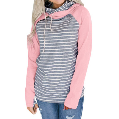 

Starmoon Women Casual Hoodie Striped Sweatshirt Pullover Tops Blouse Jumper Coat