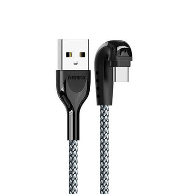 

REMAX Universal U-Shaped Elbow Fast Charging USB To Type-C Lightning Gaming Data Cable Cord-Type-C