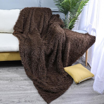 

Long Fur Throw Blanket Faux Fluffy Blanket Micro Plush Super Soft Cozy Luxury Bed Blanket Microfiber 63"x79"