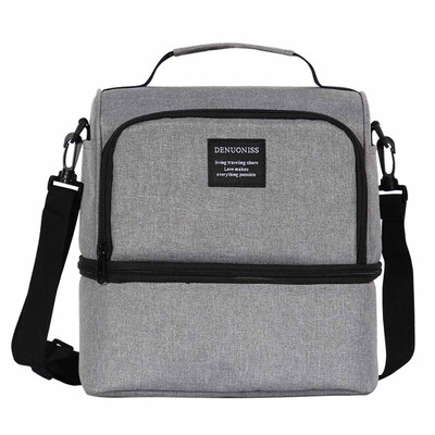 

Waterproof Cooler Carrier Bag Large Capacity Lunch Tote Box With Removable Shoulder Strap for Men Women