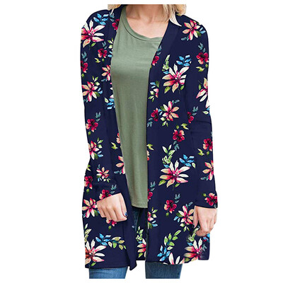 

Toponeto Womens Winter Fashion Casual Printed Cardigan Thin Coat Top Blouse