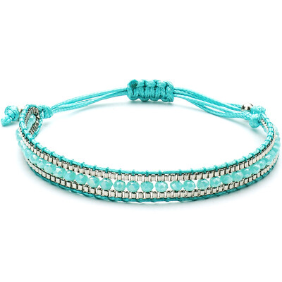 

Retro National Style Manual Mixed Weaving Bracelet Colorful Beads Red Rope Bracelet Unisex Pair Jewellery